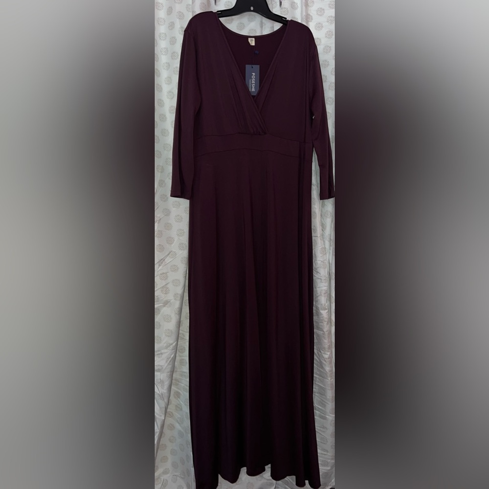 Elegant Dark Purple Maxi Dress
